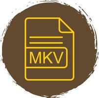 MKV File Format Line Circle Sticker Icon vector