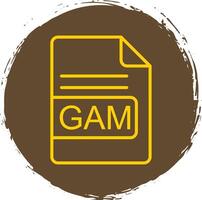 GAM File Format Line Circle Sticker Icon vector