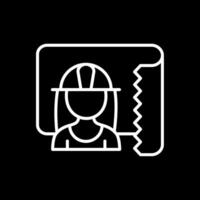 Architect Line Inverted Icon Design vector