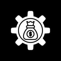 Asset Management Glyph Inverted Icon Design vector