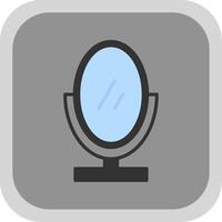 Mirror Flat round corner Icon Design vector