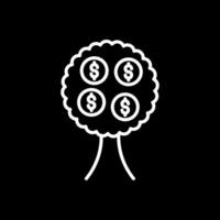 Money Tree Line Inverted Icon Design vector
