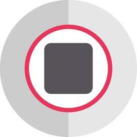 Stop Button Flat Scale Icon Design vector