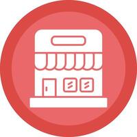 Supermarket Glyph Due Circle Icon Design vector