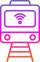 Train Line Gradient Icon Design vector