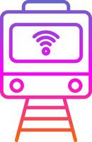 tren línea degradado icono diseño vector