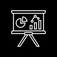 Bar Chart Line Inverted Icon Design vector