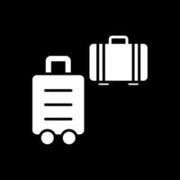 Bags Glyph Inverted Icon Design vector