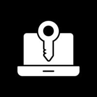 Computer Keys Glyph Inverted Icon Design vector