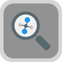 Molecules Flat round corner Icon Design vector