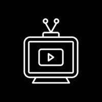 Television Line Inverted Icon Design vector