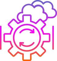 Backup And Recovery Line Gradient Icon Design vector