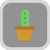 Cactus Flat round corner Icon Design vector