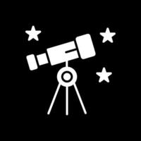 Astronomy Glyph Inverted Icon Design vector