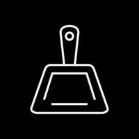 Dustpan Line Inverted Icon Design vector