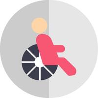 Disability Flat Scale Icon Design vector