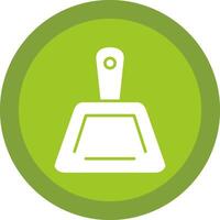 Dustpan Line Shadow Circle Icon Design vector