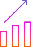 Arrow Chart Line Gradient Icon Design vector