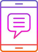 Chatting Line Gradient Icon Design vector