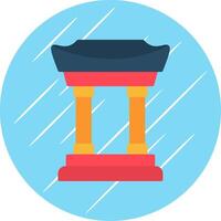 Chinatown Flat Circle Icon Design vector