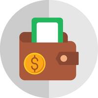 Digital Wallet Flat Scale Icon Design vector