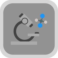 Microscope Flat round corner Icon Design vector