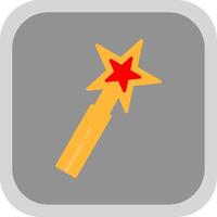 Magic Wand Flat round corner Icon Design vector