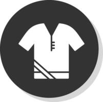 camisa glifo sombra circulo icono diseño vector