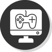 Game Development Glyph Shadow Circle Icon Design vector