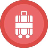 Luggage Glyph Due Circle Icon Design vector