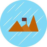 Mountains Flat Circle Icon Design vector