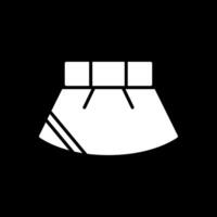 Skirt Glyph Inverted Icon Design vector