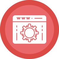 Web Optimization Glyph Due Circle Icon Design vector