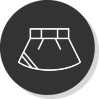 Skirt Line Shadow Circle Icon Design vector