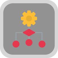 Algorithm Flat round corner Icon Design vector