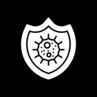 Bacteria Glyph Inverted Icon Design vector