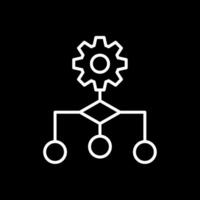 Algorithm Line Inverted Icon Design vector