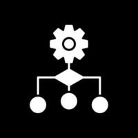 Algorithm Glyph Inverted Icon Design vector