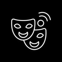 Drama Line Inverted Icon Design vector