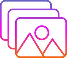 Gallery Line Gradient Icon Design vector