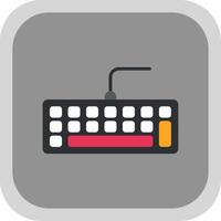 Keyboard Flat round corner Icon Design vector