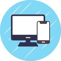 Responsive Devices Flat Circle Icon Design vector