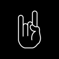 Rock And Roll Line Inverted Icon Design vector