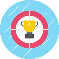 Target Flat Circle Icon Design vector