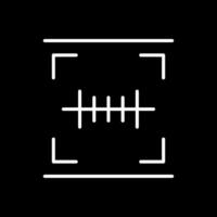 Barcode Scan Line Inverted Icon Design vector