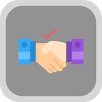 Agreement Flat round corner Icon Design vector