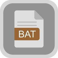 BAT File Format Flat round corner Icon Design vector