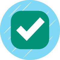 Checkmark Flat Circle Icon Design vector