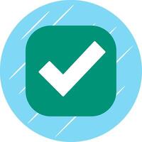 marca de verificación plano circulo icono diseño vector