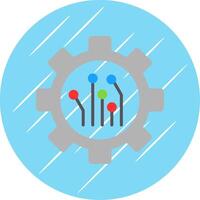 Mining Technology Flat Circle Icon Design vector